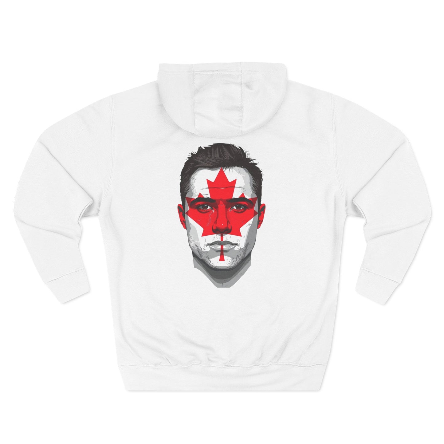 Canada Face Paint Hoodie (M) – Three-Panel Fleece