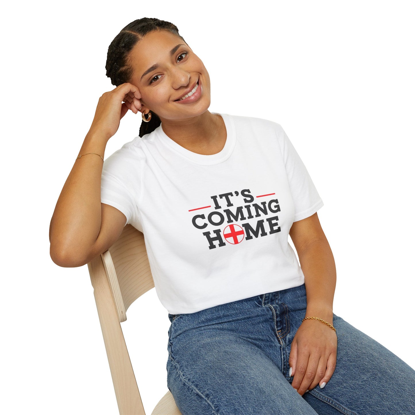 It’s Coming Home T-Shirt – England Football Slogan Softstyle Unisex Tee