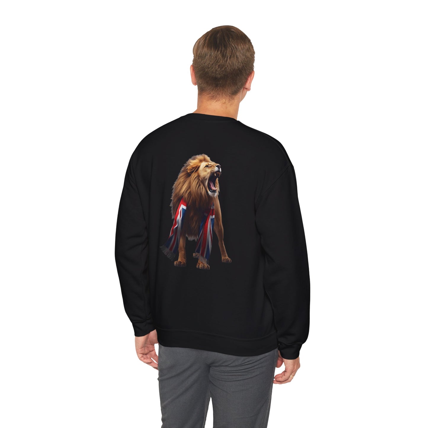England Lion Sweatshirt – Bold Lion Graphic Unisex Heavy Blend™ Crewneck