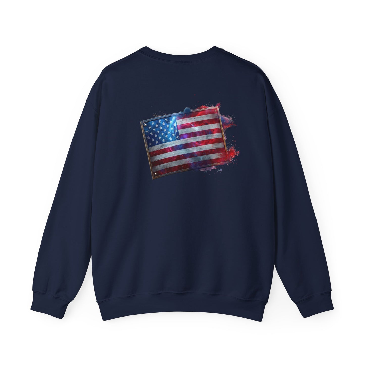 USA Flag Sweatshirt – American Flag Design Unisex Heavy Blend™ Crewneck