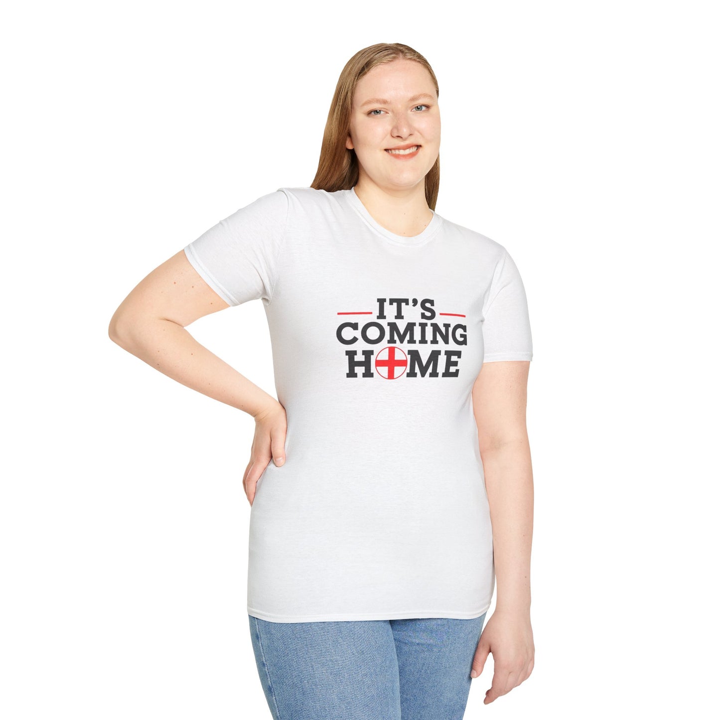 It’s Coming Home T-Shirt – England Football Slogan Softstyle Unisex Tee