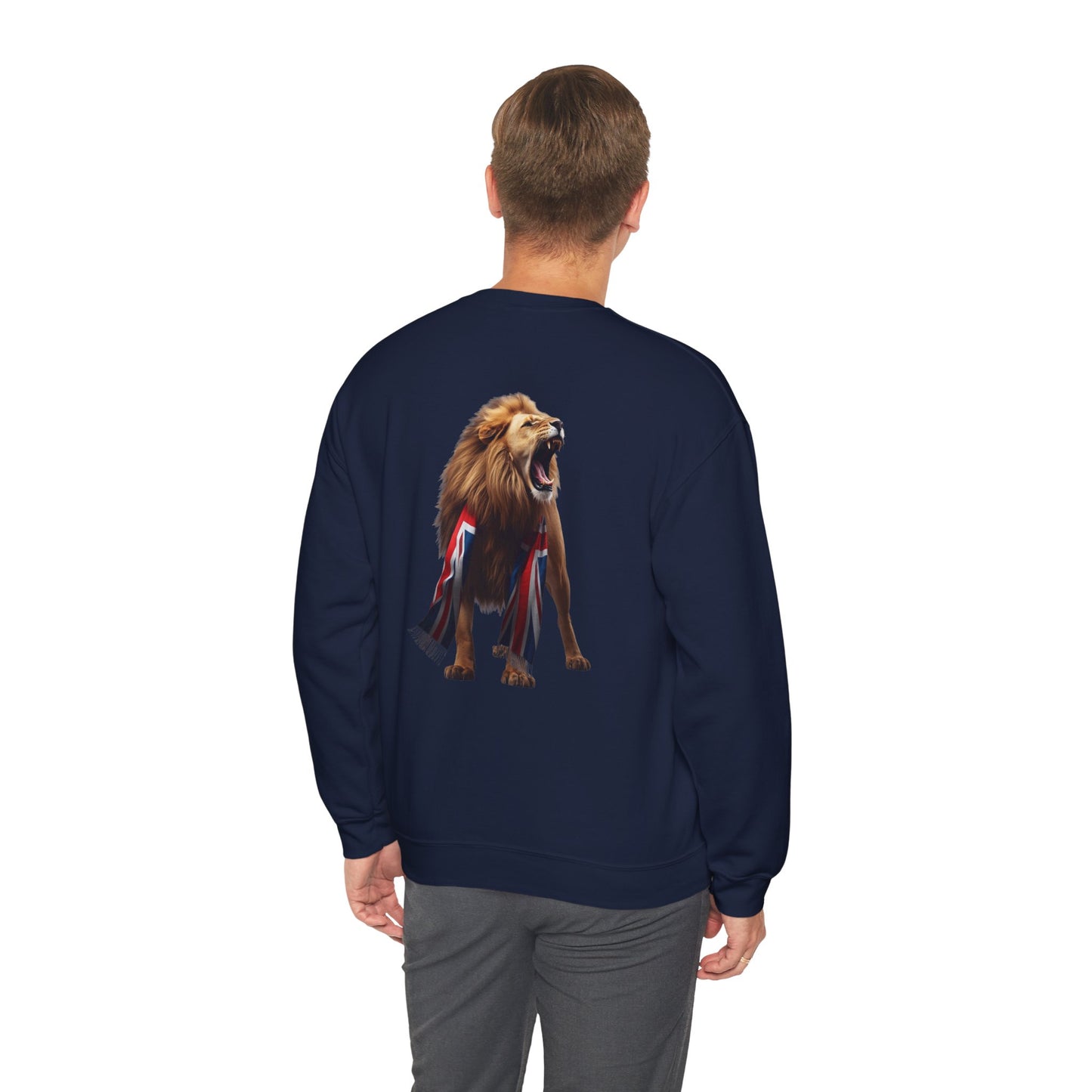 England Lion Sweatshirt – Bold Lion Graphic Unisex Heavy Blend™ Crewneck