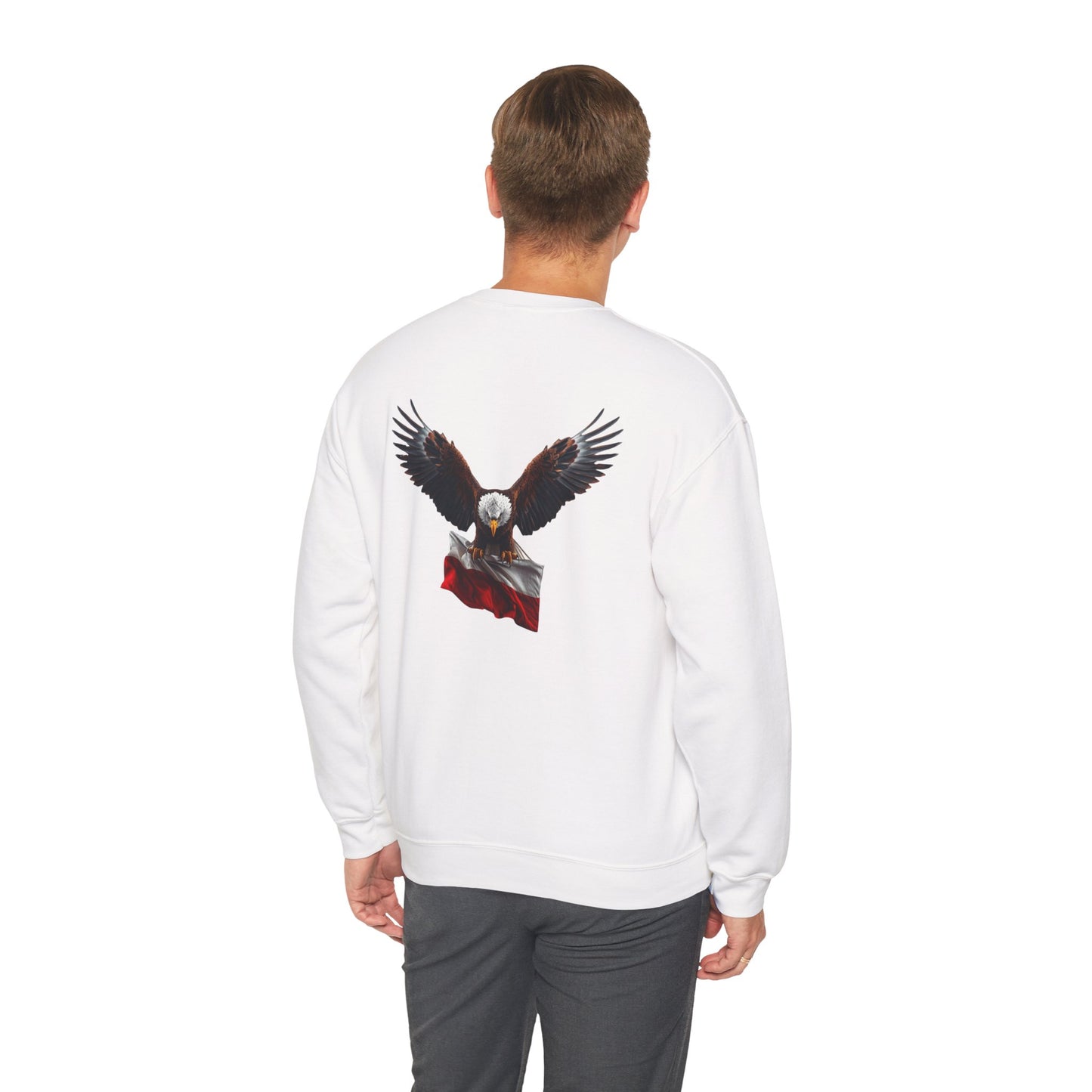 Poland Eagle Sweatshirt – Heavy Blend™ Crewneck with Flag Design