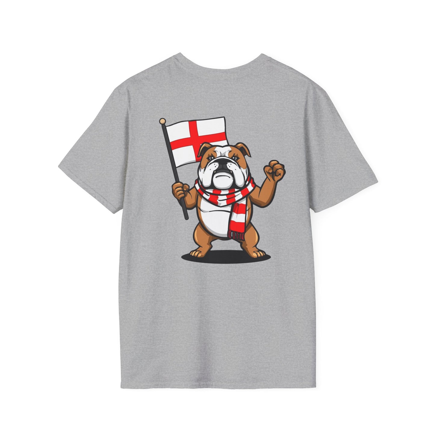 English Bulldog Flag Tee – Patriotic Softstyle T-Shirt