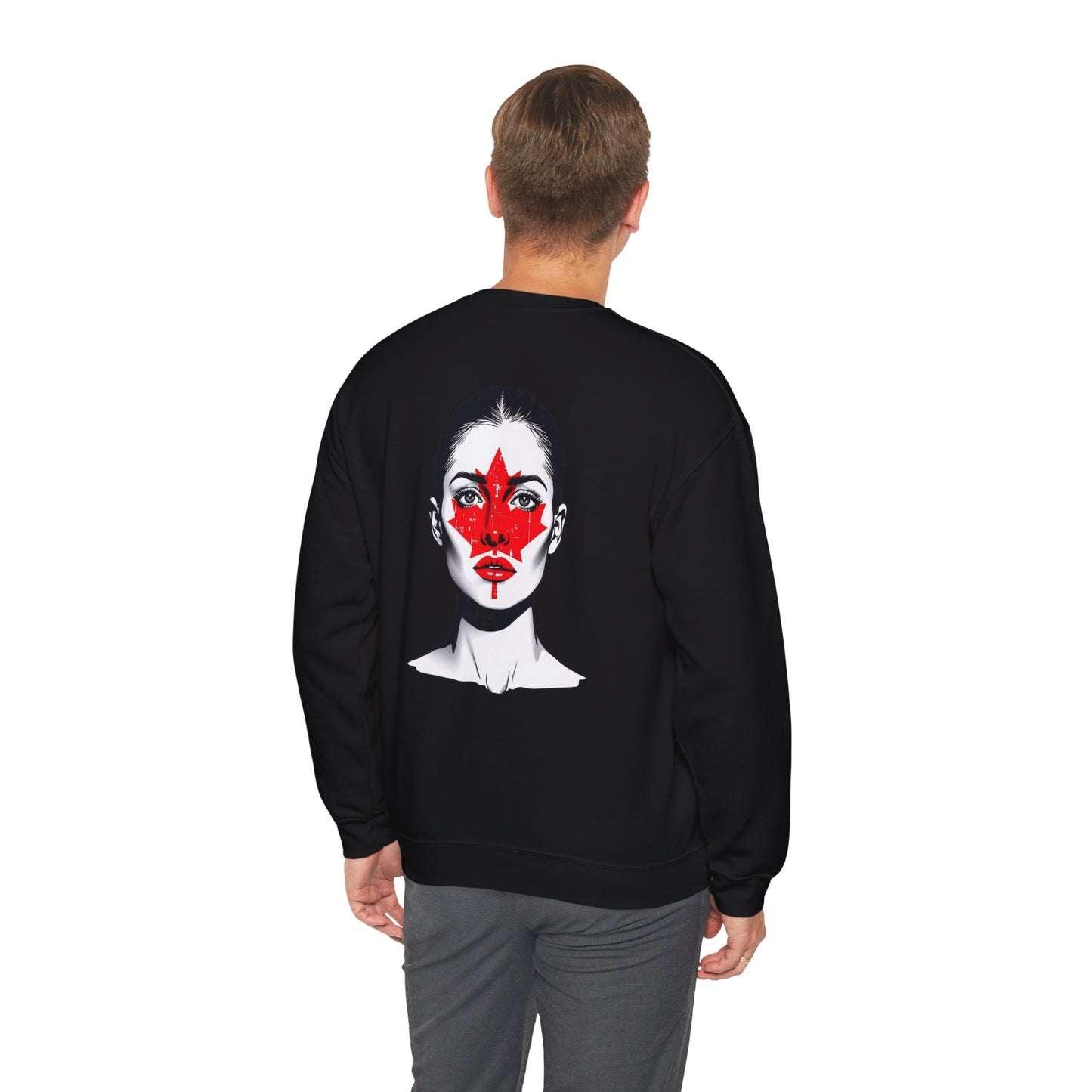 Canada Face Paint Sweatshirt (F) – Heavy Blend™ Crewneck