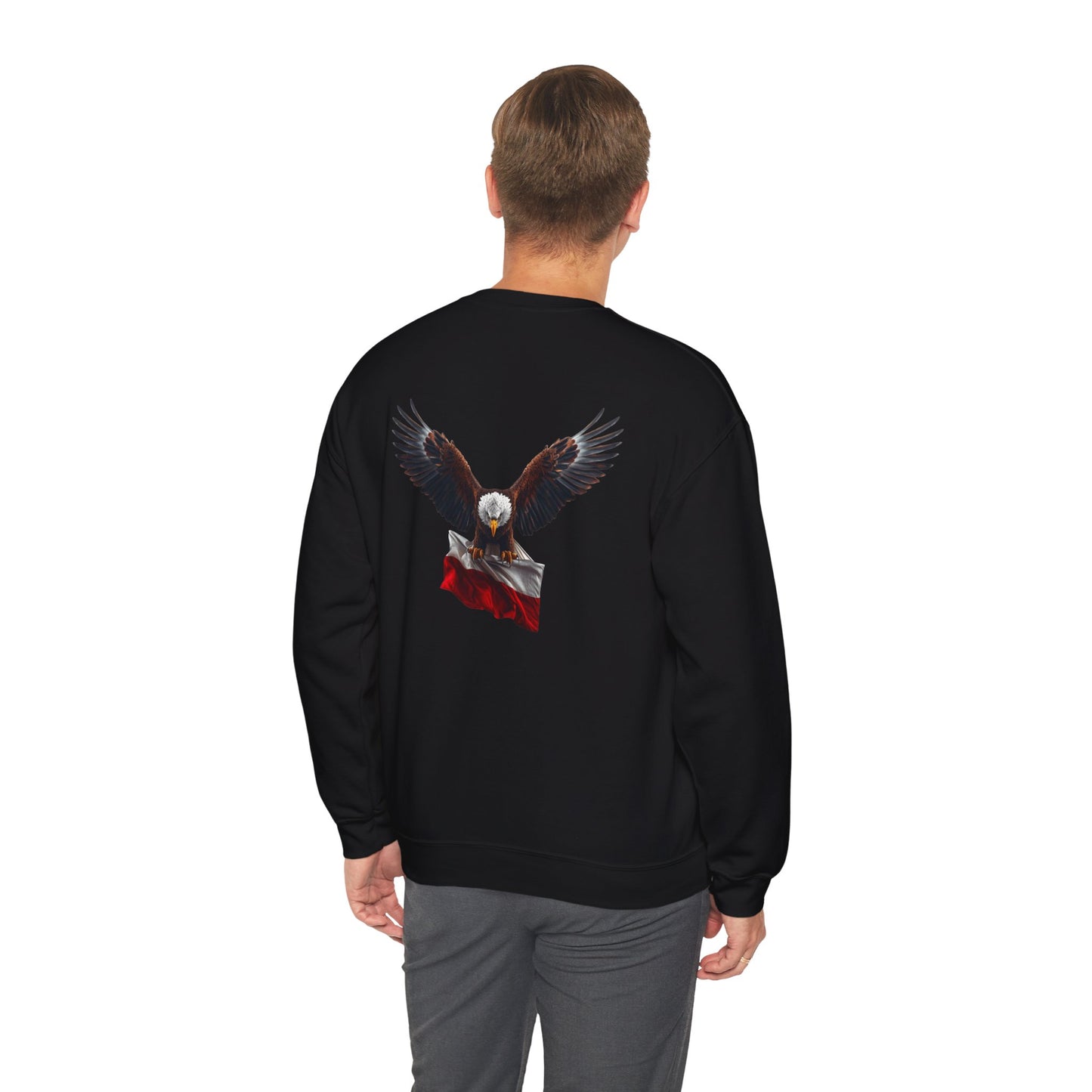 Poland Eagle Sweatshirt – Heavy Blend™ Crewneck with Flag Design