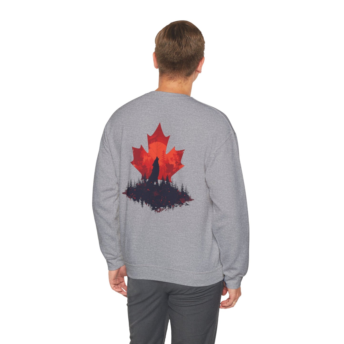 Canada Maple Wolf – Heavy Blend™ Crewneck Sweatshirt
