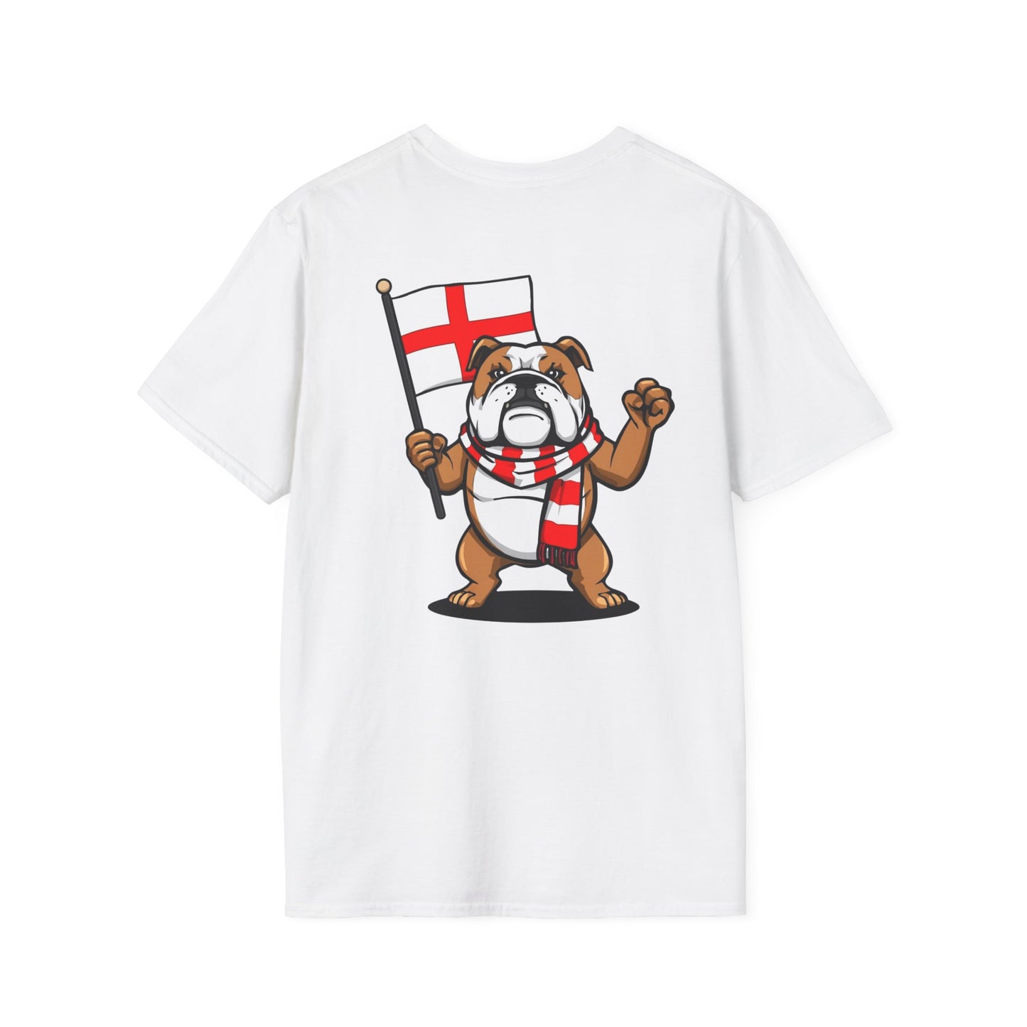 English Bulldog Flag Tee – Patriotic Softstyle T-Shirt