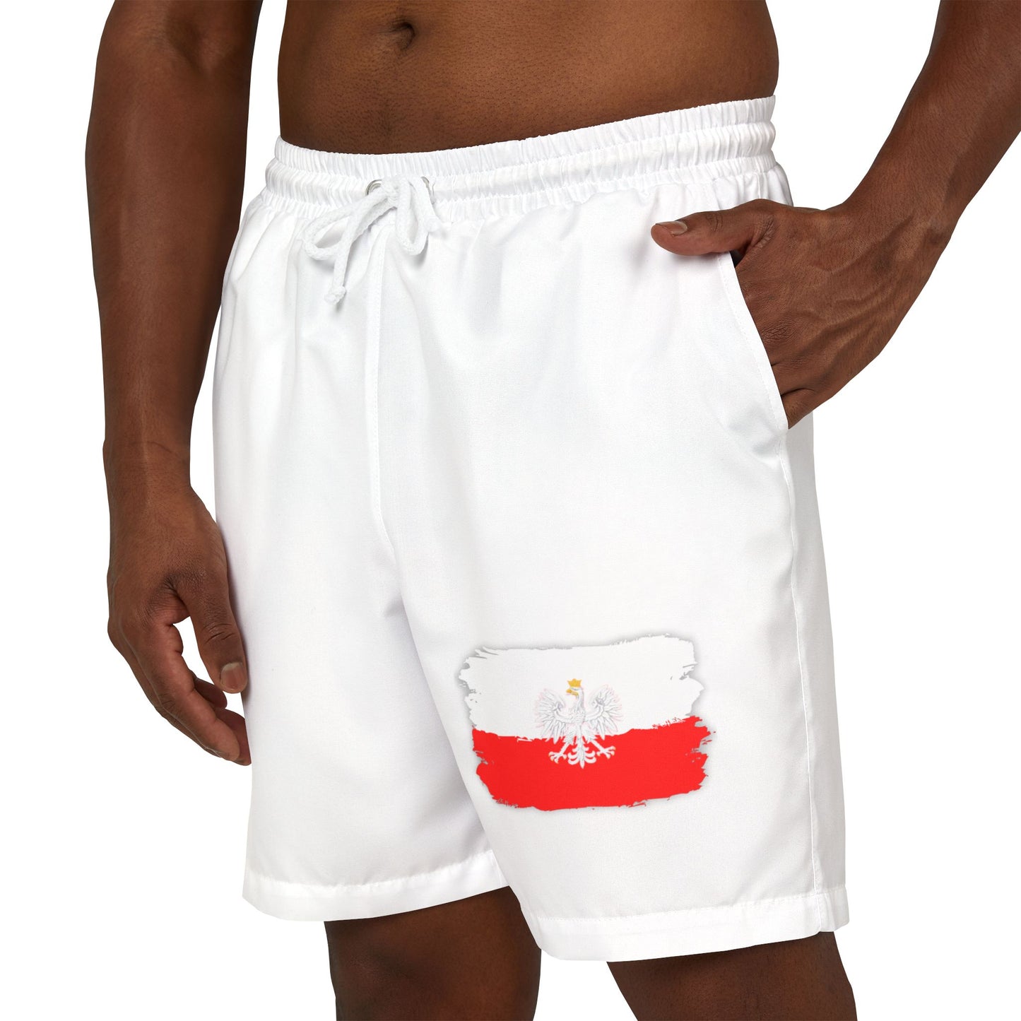 Polish Eagle - Unisex Swim Shorts (White)