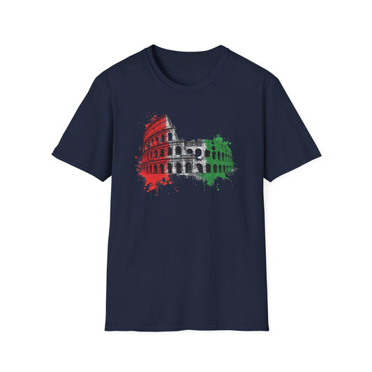Colosseum Italy Flag – Softstyle T-Shirt