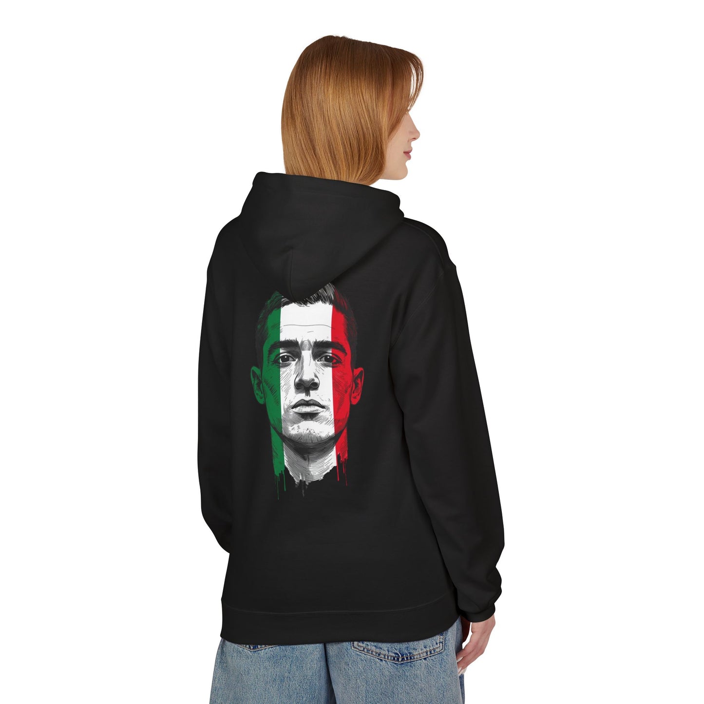 Italian Face Paint Hoodie (M) – Softstyle Fleece Pullover