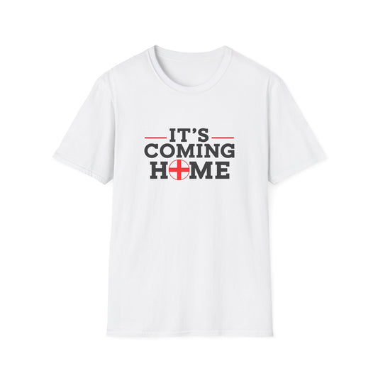 It’s Coming Home T-Shirt – England Football Slogan Softstyle Unisex Tee