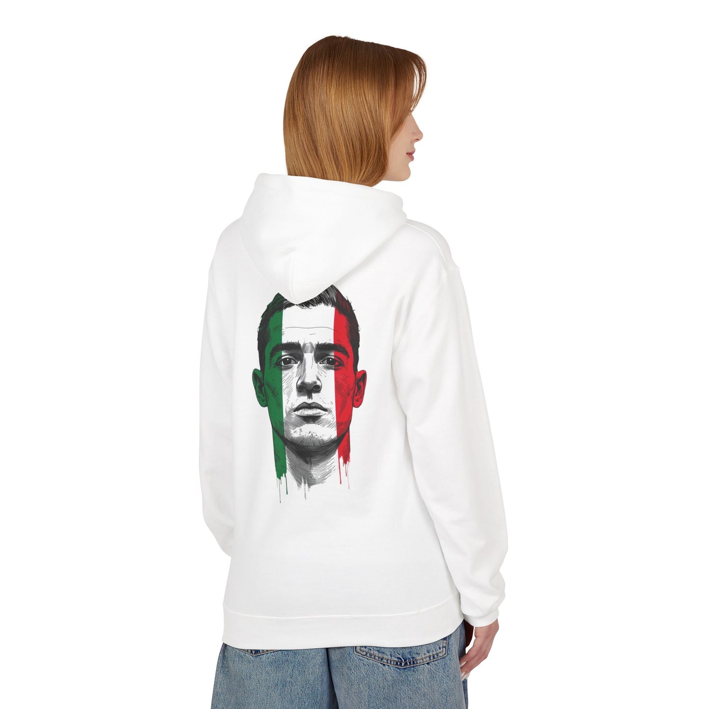 Italian Face Paint Hoodie (M) – Softstyle Fleece Pullover
