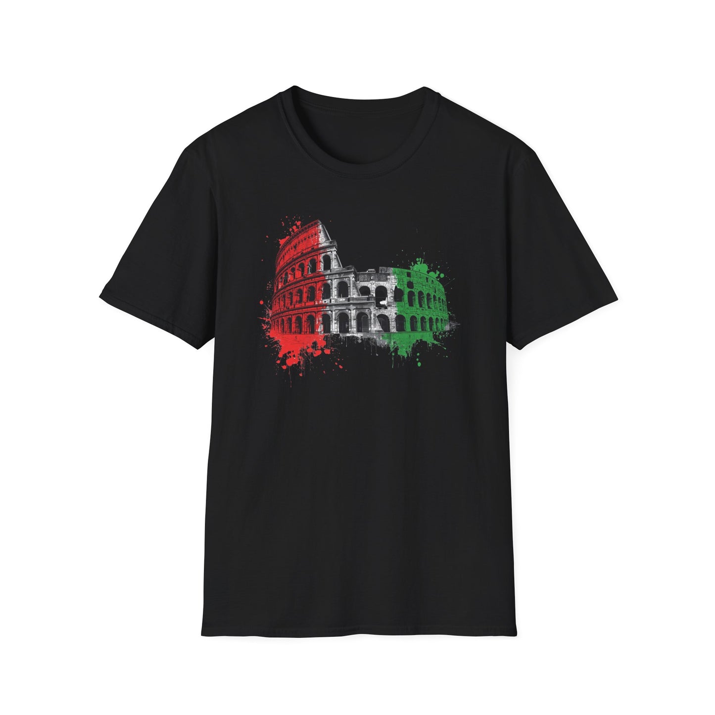 Colosseum Italy Flag – Softstyle T-Shirt