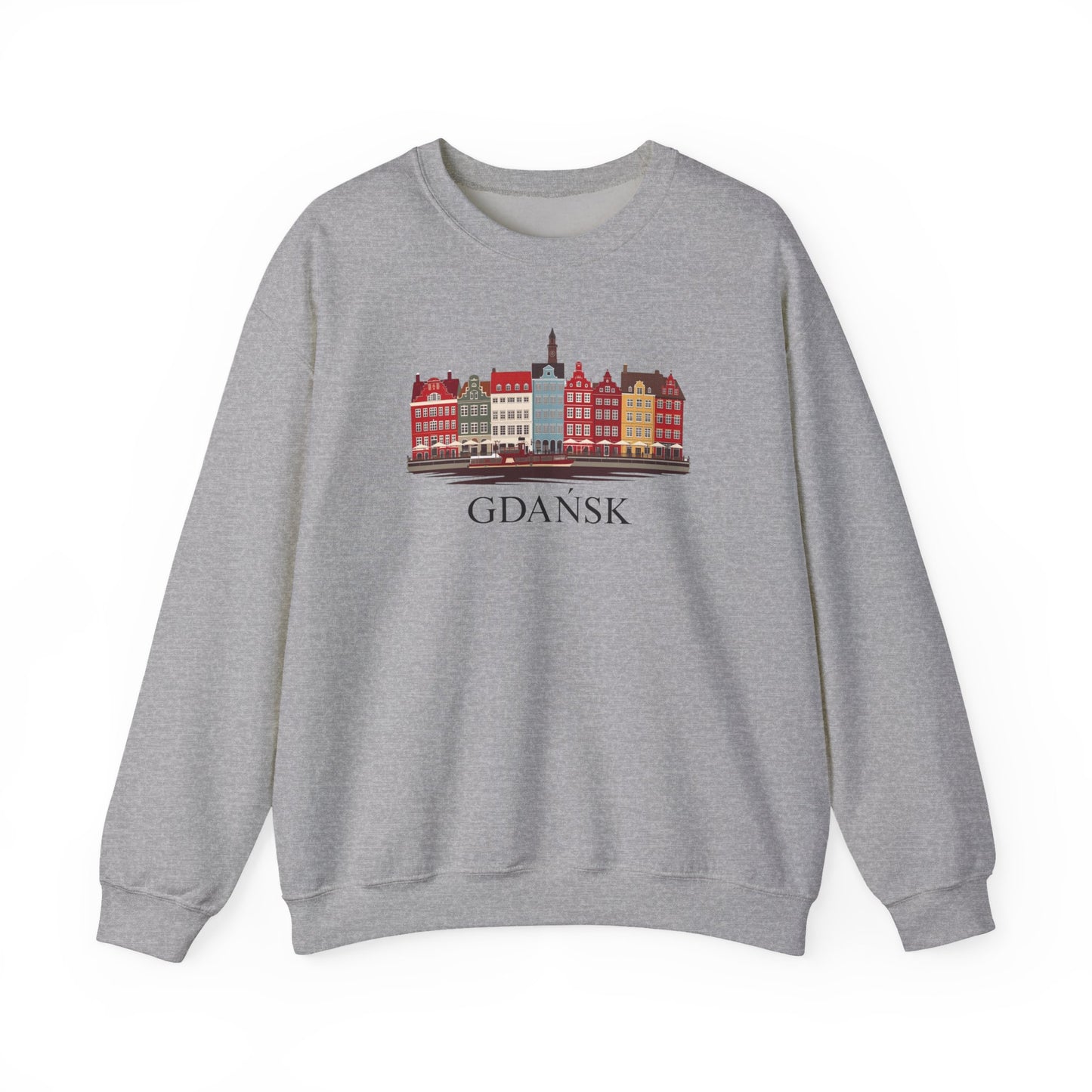 GDAŃSK Sweatshirt – Unisex Heavy Blend™ Crewneck with Waterfront Design