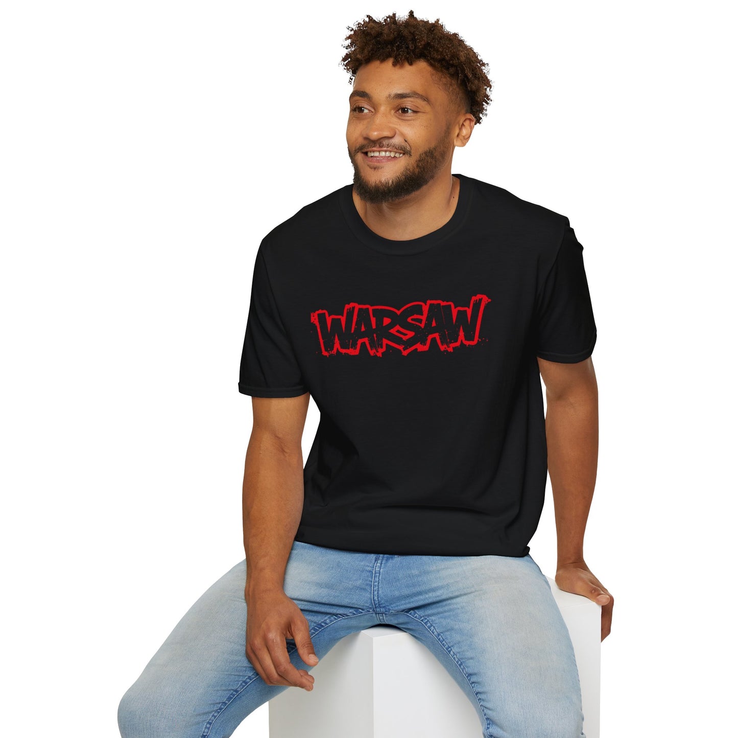 Warsaw T-Shirt – Unisex Softstyle Tee with Bold Graffiti Design