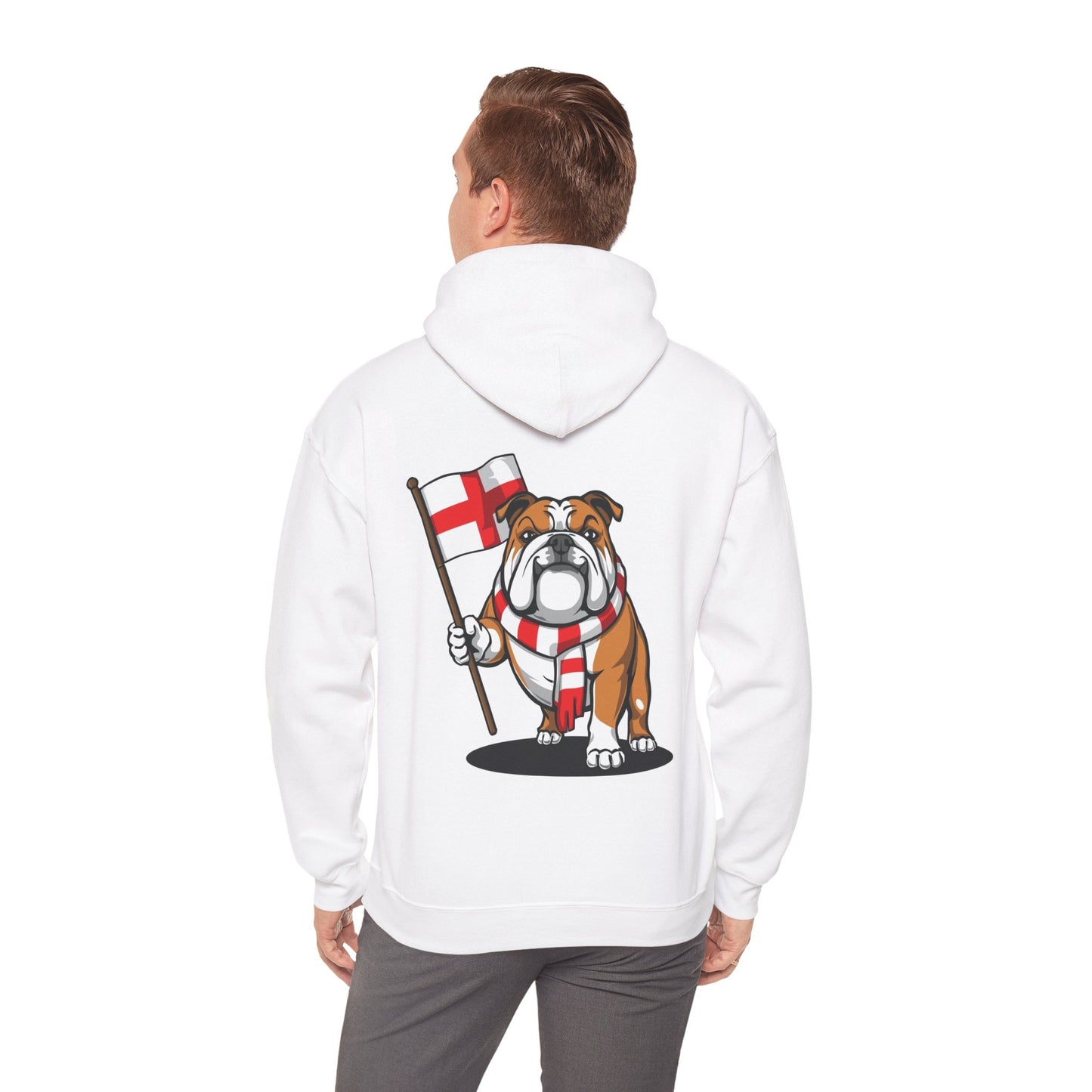 English Bulldog Flag Hoodie – Cozy Unisex Pullover