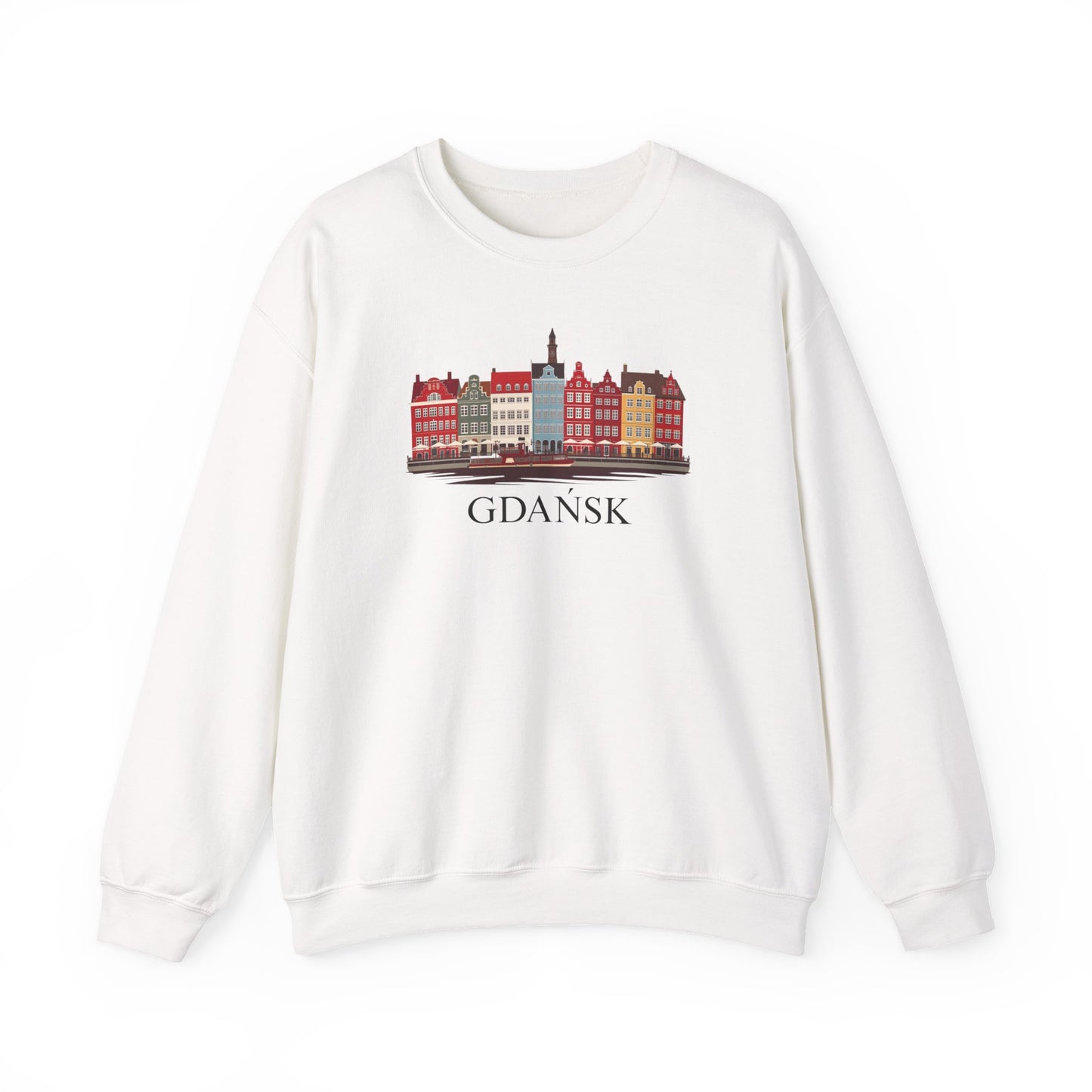 GDAŃSK Sweatshirt – Unisex Heavy Blend™ Crewneck with Waterfront Design