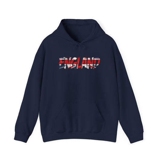 England Hoodie – Flag Text Design Unisex Heavy Blend™ Pullover