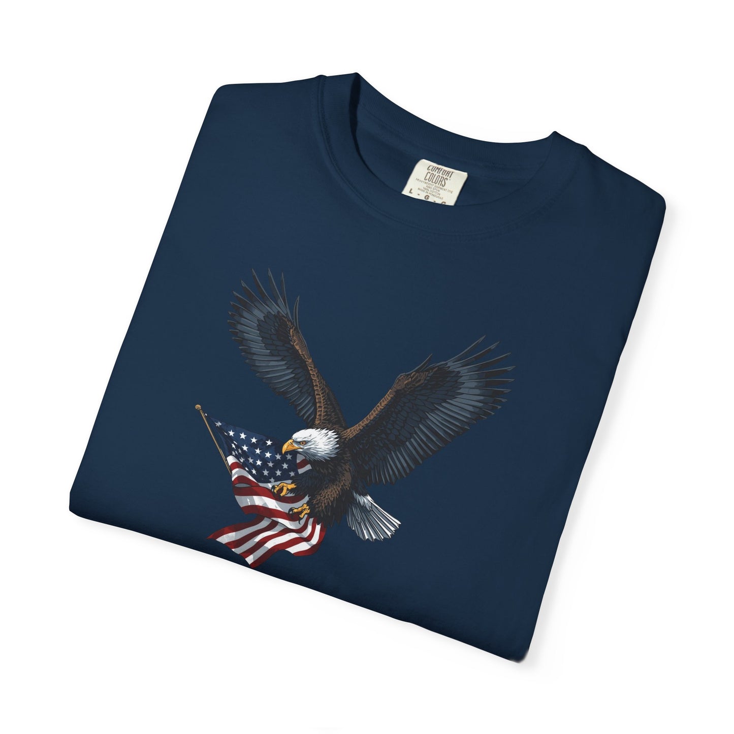 American Eagle T-Shirt – Garment-Dyed USA Flag Design Tee