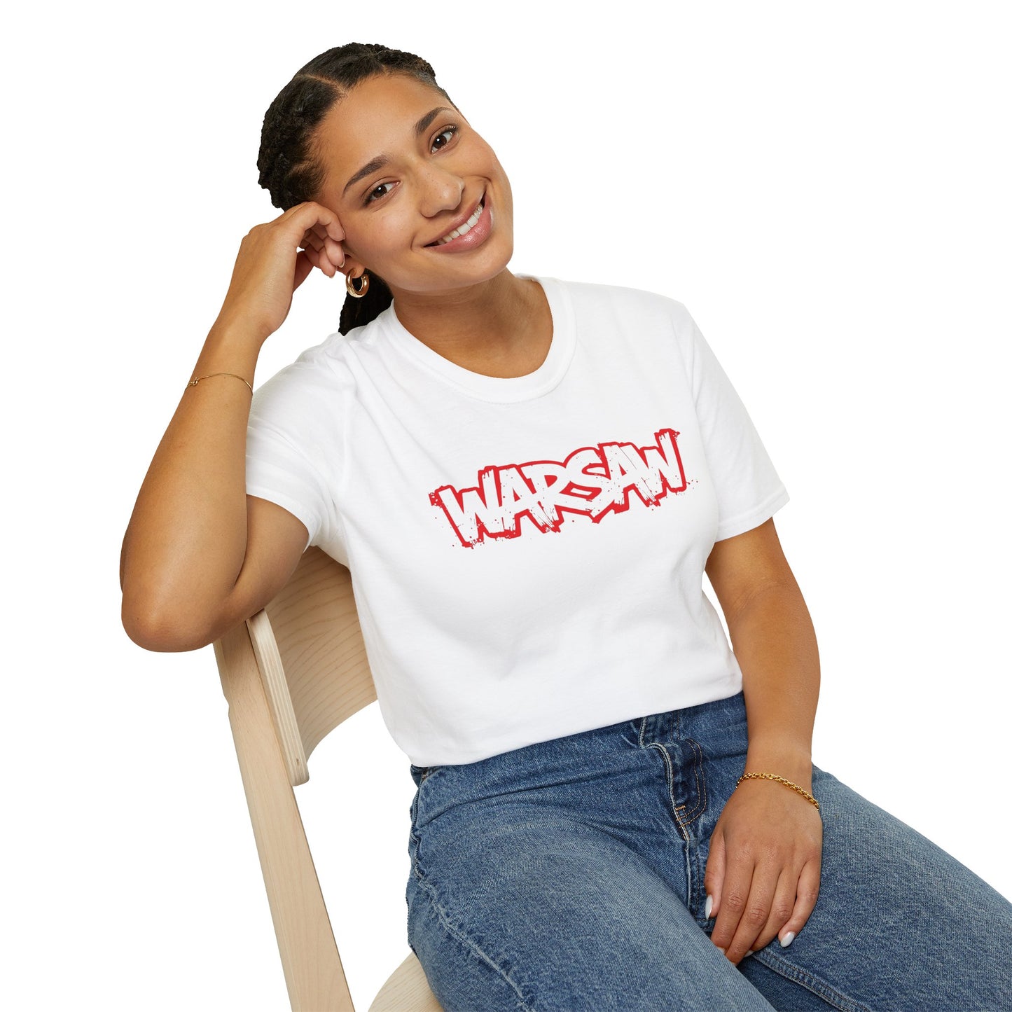 Warsaw T-Shirt – Unisex Softstyle Tee with Bold Graffiti Design