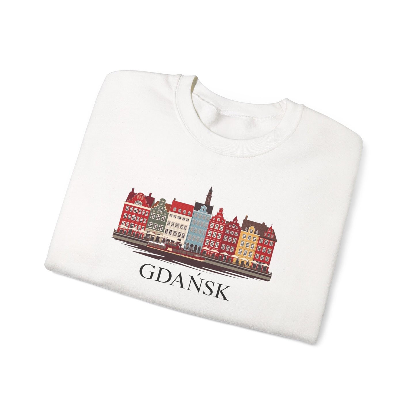 GDAŃSK Sweatshirt – Unisex Heavy Blend™ Crewneck with Waterfront Design