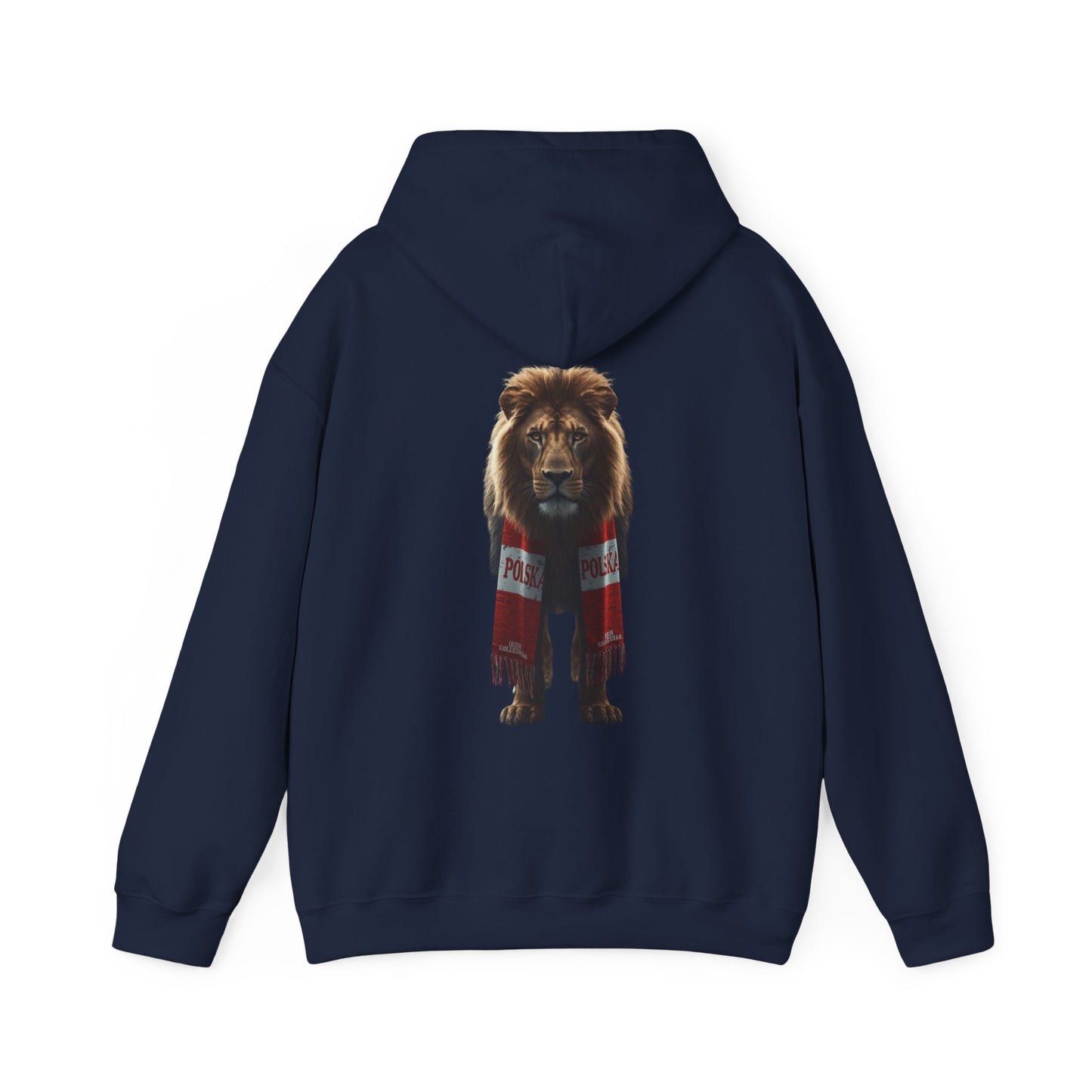 Poland Lion Hoodie – Heavy Blend™ Hooded Sweatshirt with Scarf Design
