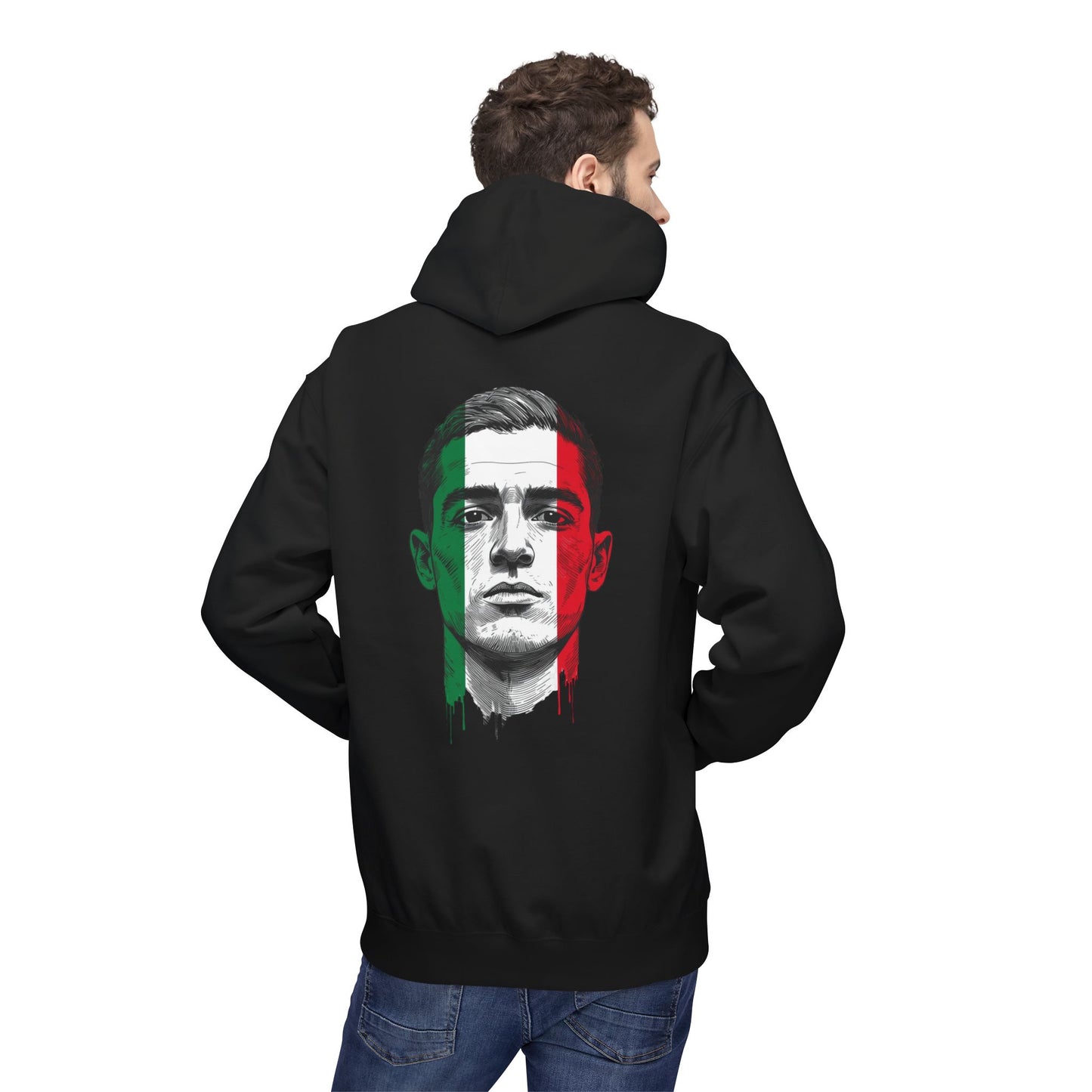 Italian Face Paint Hoodie (M) – Softstyle Fleece Pullover