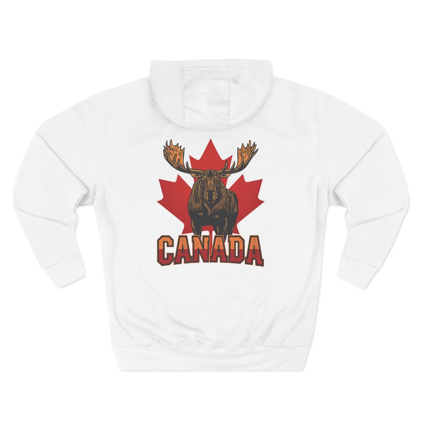 Canada Maple Moose Hoodie – Three-Panel Fleece