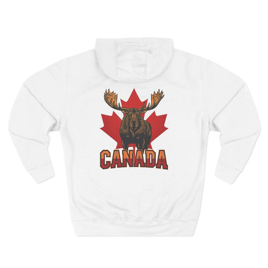 Canada Maple Moose Hoodie – Three-Panel Fleece