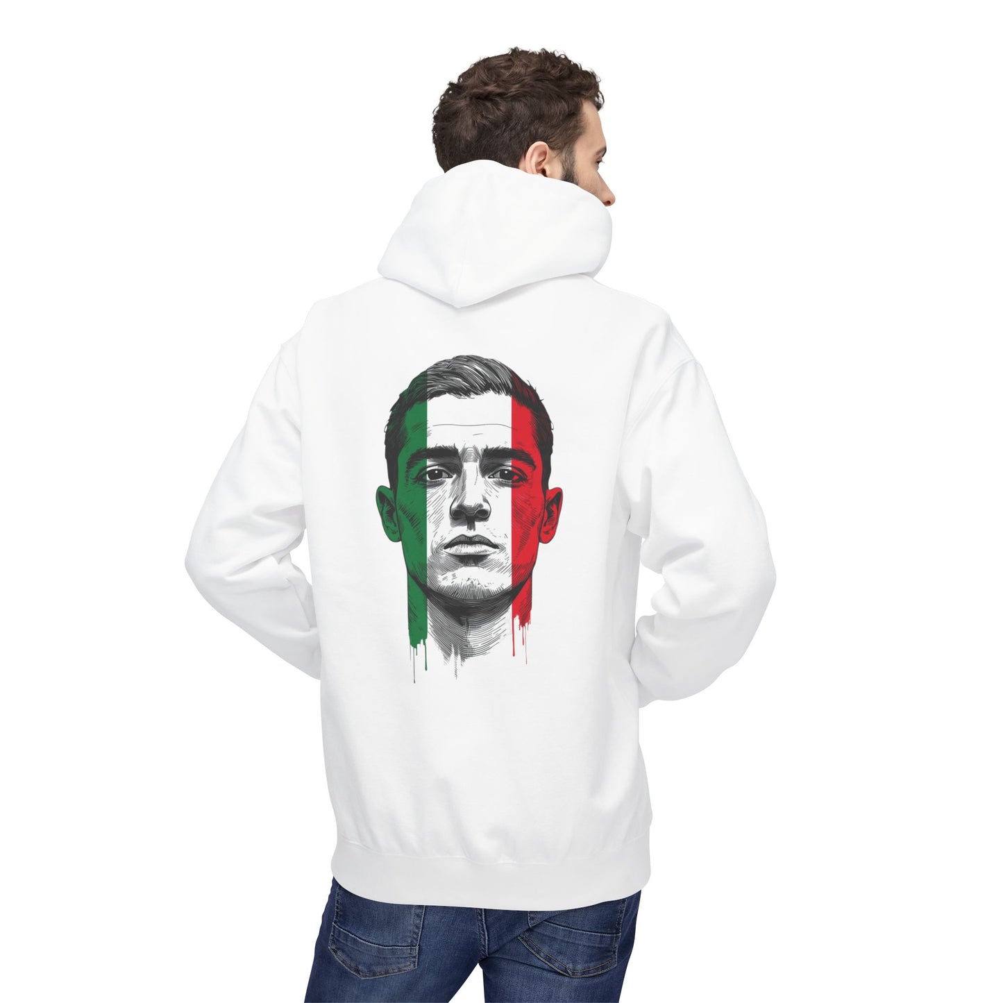 Italian Face Paint Hoodie (M) – Softstyle Fleece Pullover