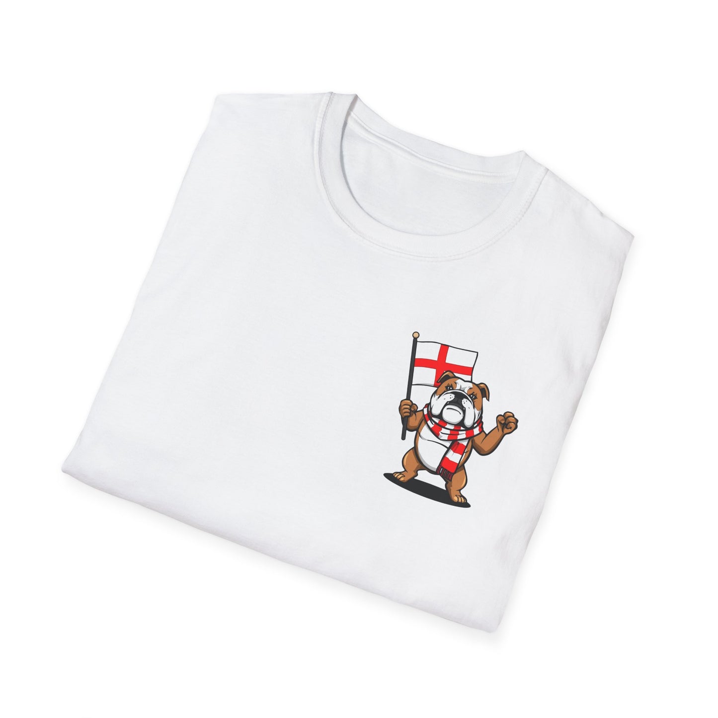 England Bulldog Flag Tee – Patriotic Softstyle T-Shirt