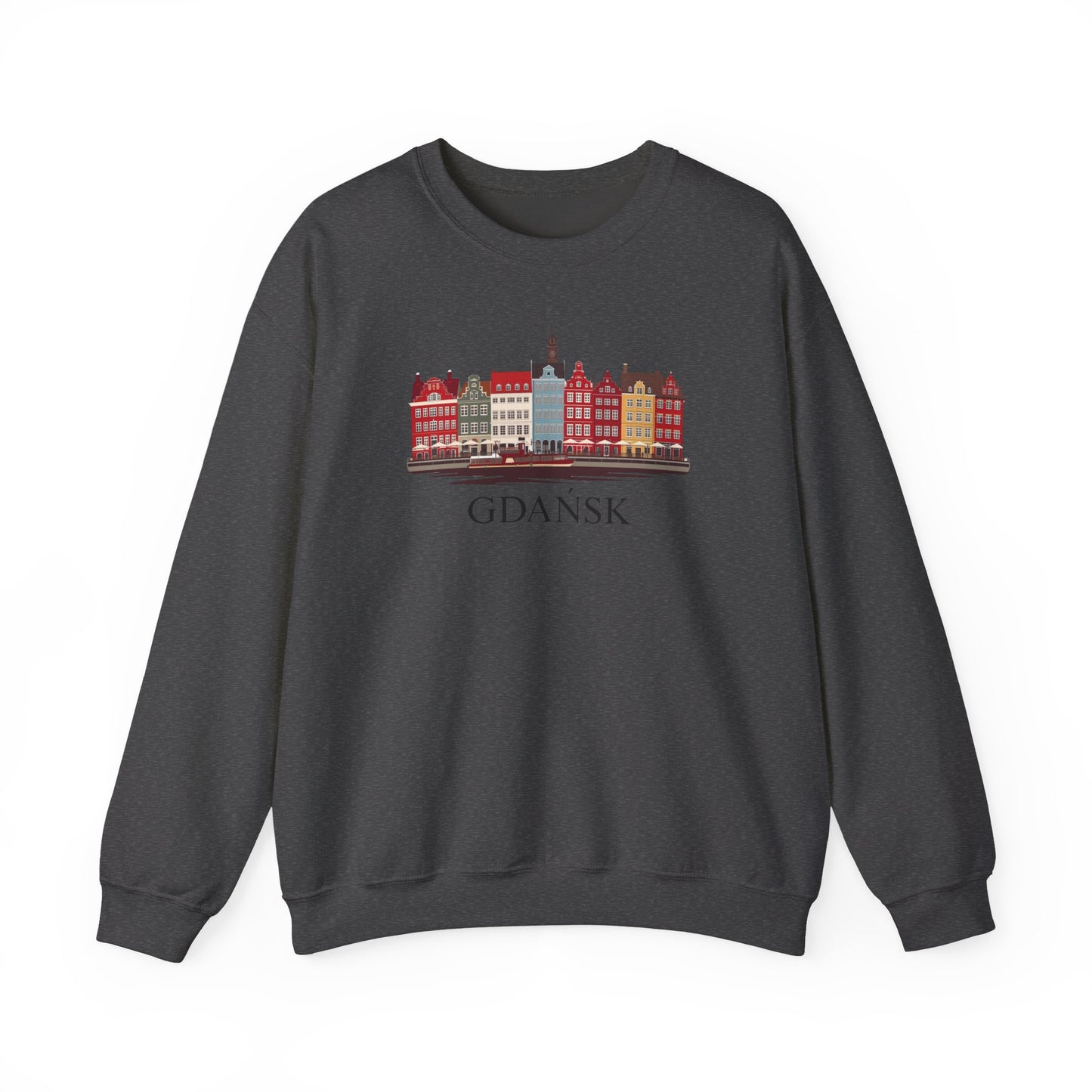 GDAŃSK Sweatshirt – Unisex Heavy Blend™ Crewneck with Waterfront Design