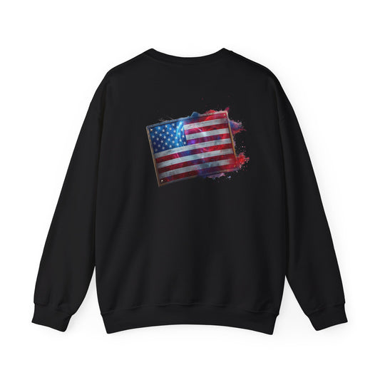 USA Flag Sweatshirt – American Flag Design Unisex Heavy Blend™ Crewneck