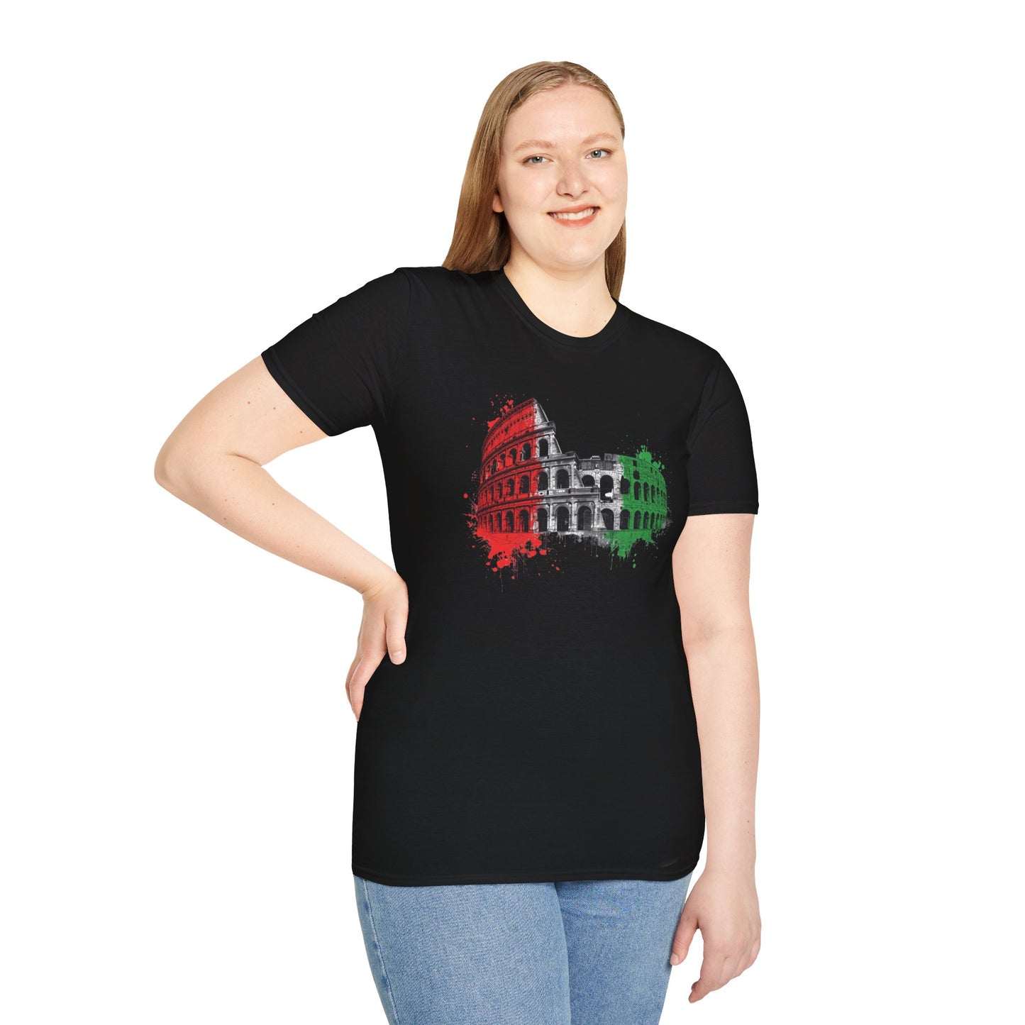 Colosseum Italy Flag – Softstyle T-Shirt
